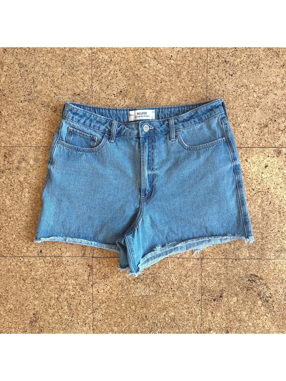 Hollister Ultra High Rise 90s Short Women's 12 W31 Jean Cut Off Cotton Denim Y2K